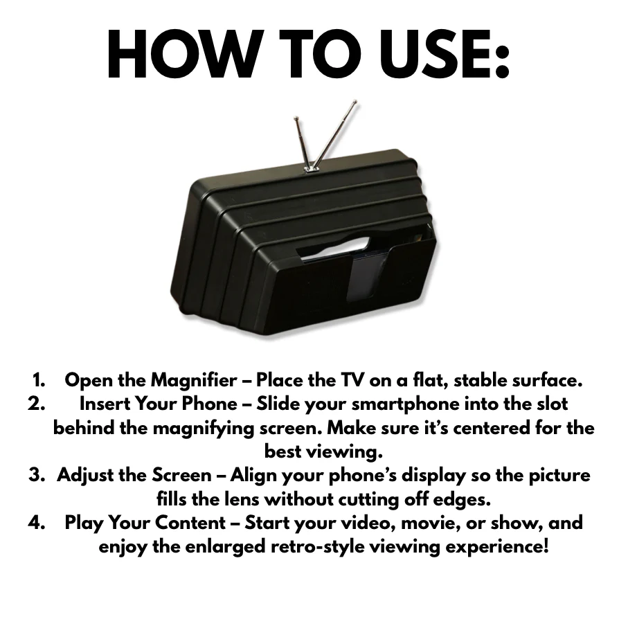 SCREEN BOOST™ -  Retro TV Phone Screen Magnifier